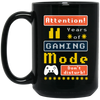 Gaming Mode Don't Disturb Gift Idea, Gamer Lover Gift Black Mug