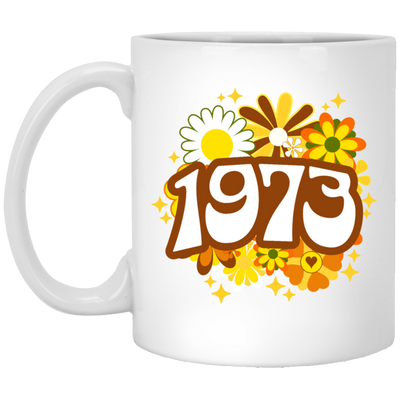 Birthday Gift 1973 Flower Lover Groovy Gift Colorful