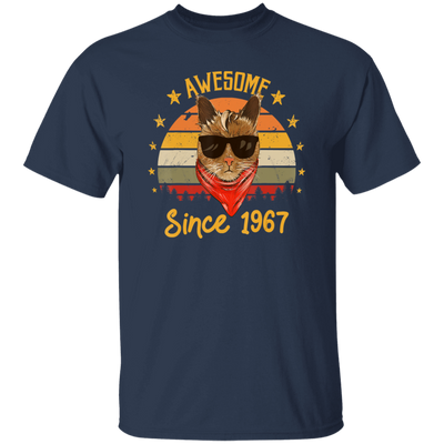 Retro Awesome Cat Since 1967, Vintage Cat 53rd Birthday Gift