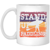 Birthday Gift Stand Up Paddling Surfboard Retro White Mug