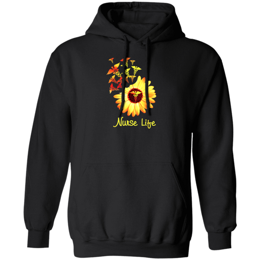 Nurse Gift, Nurse Life Sunflower, Cute Nurse Gift, Love My Nurse Life Pullover Hoodie