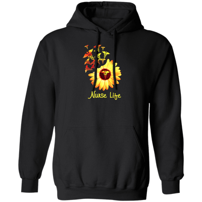 Nurse Gift, Nurse Life Sunflower, Cute Nurse Gift, Love My Nurse Life Pullover Hoodie