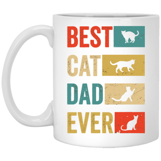 Retro Best Cat Dad Ever Cat Lovers Cat Dad