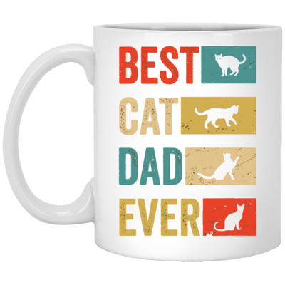 Retro Best Cat Dad Ever Cat Lovers Cat Dad