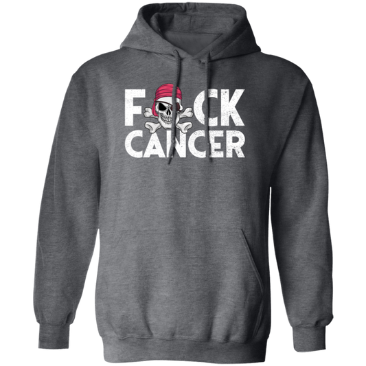 No Cancer, Pirate Cancer Survivor, Fuck Cancer, Healing Cancer Pullover Hoodie