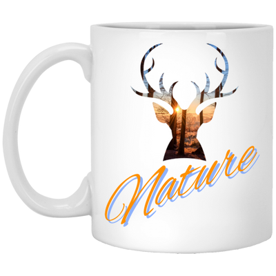 Nature Deer Head Outdoor Forest Sunset Deer White Mug