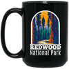 National Park Gift, Redwood Park Gift, Retro Redwood, Love National Parks Black Mug