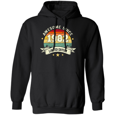 Retro 1982 Birthday Gift, Awesome Since 1982 Pullover Hoodie