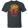 Badminton Palm Trees Gift For Dad Vintage Play Badminton Sporty Unisex T-Shirt