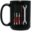 American Tool Gift, Patriotic Mechanic Gifts, Love Patriotics, American Lover Black Mug