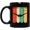 Awesome Retro Style For Swimmer Four Color Vintage Swim The Best Sport Black Mug