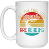 Retro All the Cool Kids are Reading Book Vintage White Mug