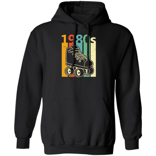 Retro 80s Roller, Vintage Roller Skating, Skate Lover Pullover Hoodie