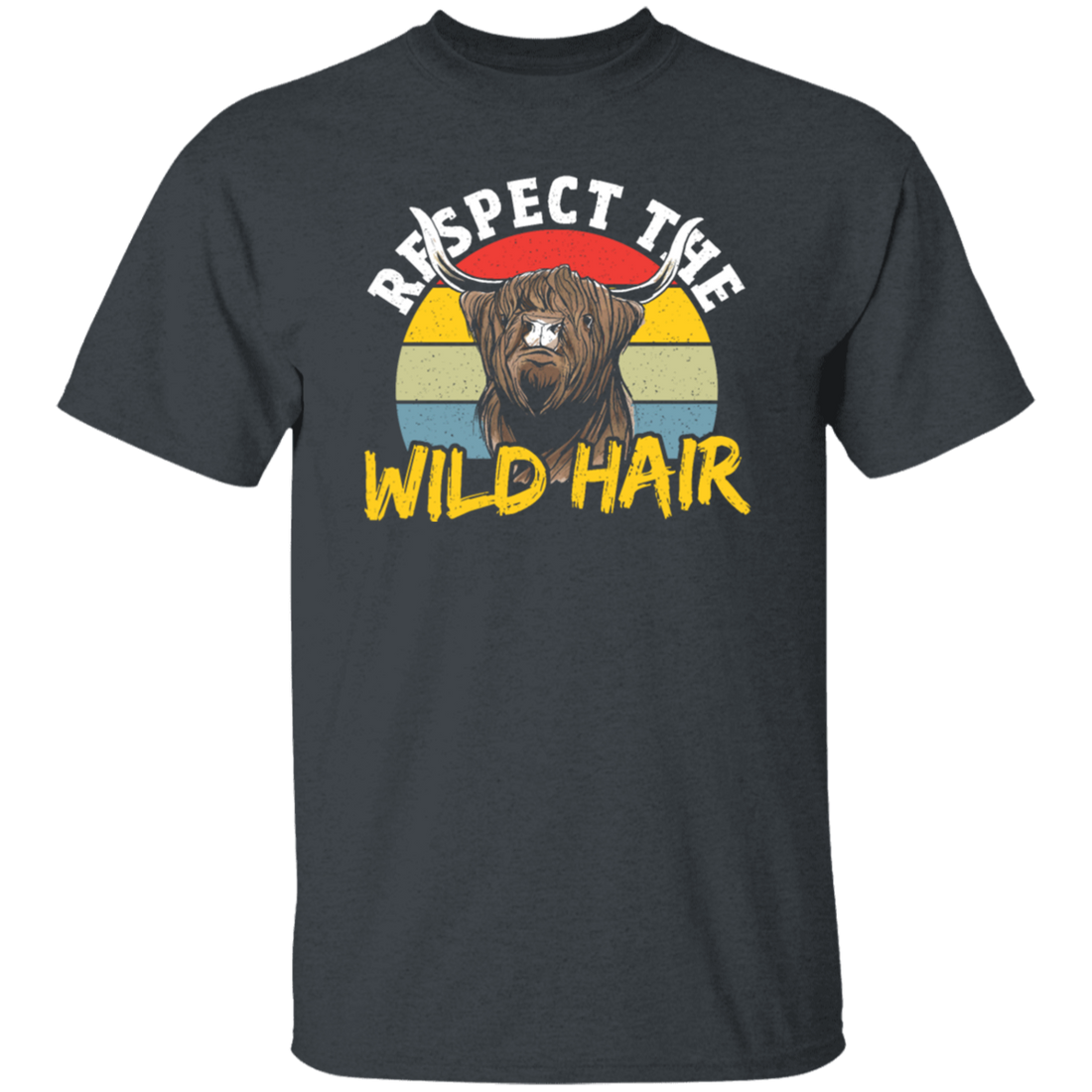 Cattle Cow, Respect The Wild Hair, Retro Cow Gift, Cow Wildlife, Love Cow Unisex T-Shirt