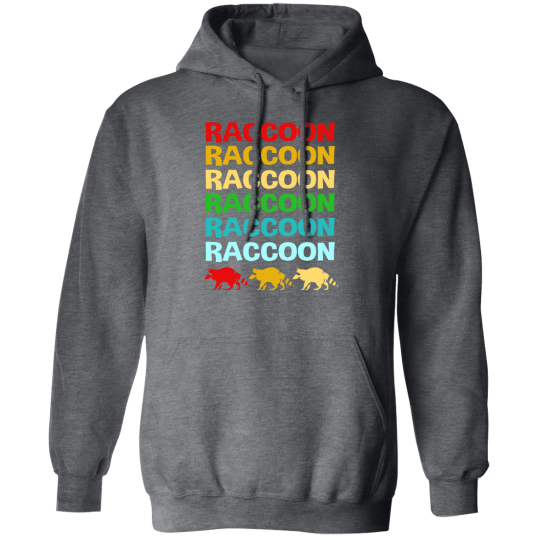 Retro Raccoon Colorful Squad Team Trash Panda Racoon