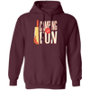 A Bloody Knife Saying Camping Is Fun Funny And Sacrastic Camper Outdoor Pullover Hoodie