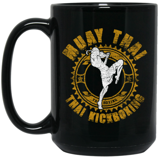 Muay Thai lover, Kickboxing Love Gift, Best Of Martial Art Black Mug