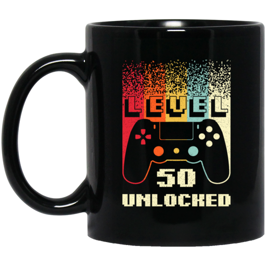 Retro 50th Birthday Gift, Level 50 Unlocked, Play Gaming Lover