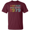 Birthday Gift Vintage April 1979 Forty Years Unisex T-Shirt