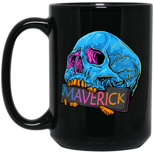 Cool Skull Maverrick, Colorful Maverick Design, Fashion Skull Gift