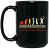 Retro Tennis, Funny Tennis Retro Style Black Mug