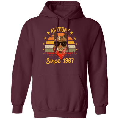 Retro Awesome Cat Since 1967, Vintage Cat 53rd Birthday Gift