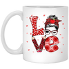 Messy Bun Black Hair Love Teacher My Love Teacher Valentine Gift