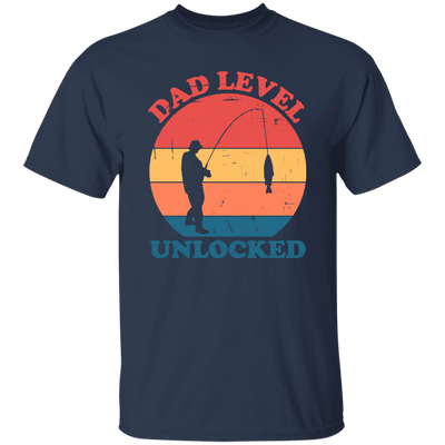 Dad Level Unlocked Vintage Man Fishing