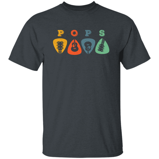 Pops Guitar, Guitar Picks, Retro Guitarist Unisex T-Shirt