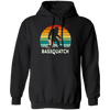 Retro Bass Quatch Angler Fish Vintage Gift For Friend Pullover Hoodie