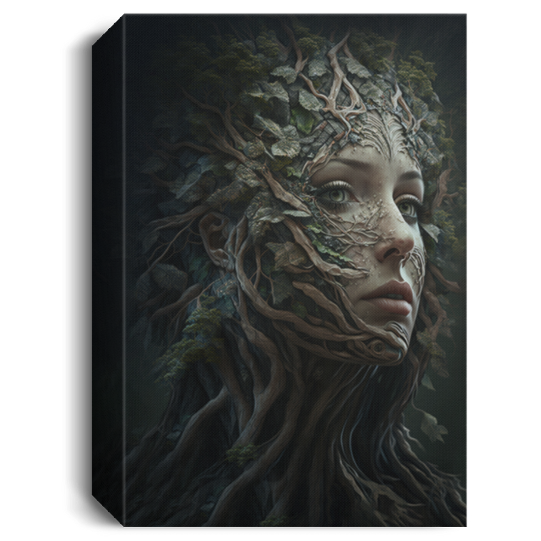 Forest Of Talking Trees, Living Trees Talking To A Young Woman In A Forest Canvas