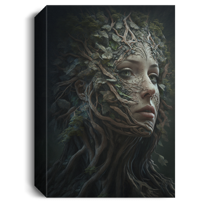 Forest Of Talking Trees, Living Trees Talking To A Young Woman In A Forest Canvas