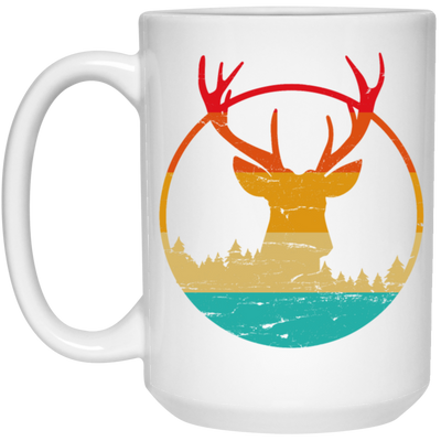 Deer Hunting Vintage Deer Hunted Head Deer White Mug