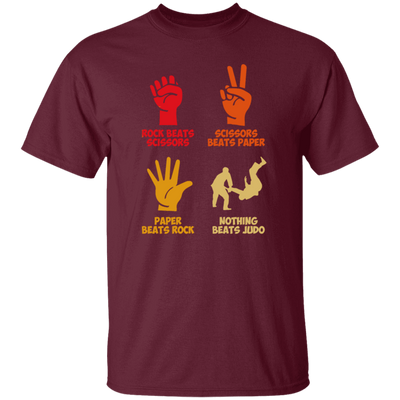 Rock Beats Scissors Beats Paper Beats Rock But Nothing Beats Judo Retro Unisex T-Shirt