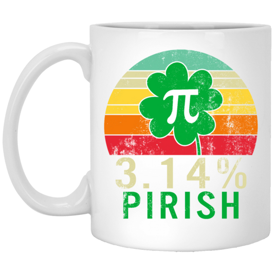 Funny Pi Day Shirt 3.14_ Pirish Vintage Irish