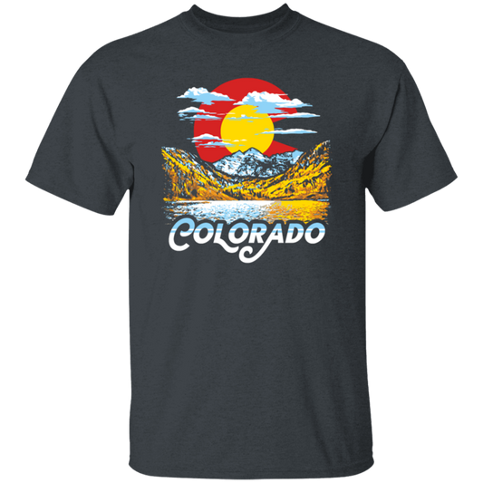 Colorado Gift, Oil Paint Art, Landscape Gift Colorado, Love Mountain And Moon Unisex T-Shirt