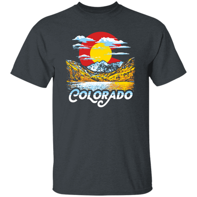 Colorado Gift, Oil Paint Art, Landscape Gift Colorado, Love Mountain And Moon Unisex T-Shirt