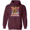 When People Go Bear Better Go Bull, Retro Bitcoin Gift, Love Bull Pullover Hoodie