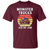 Vintage Monster Truck Are My Jam Retro Sunset Cool