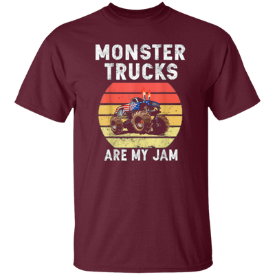 Vintage Monster Truck Are My Jam Retro Sunset Cool