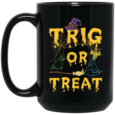 Funny Halloween Math Teacher Trig Or Treat Student Black Mug