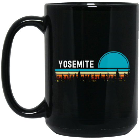 Yosemite Vintage Retro Sunset Forest Outdoors Wild