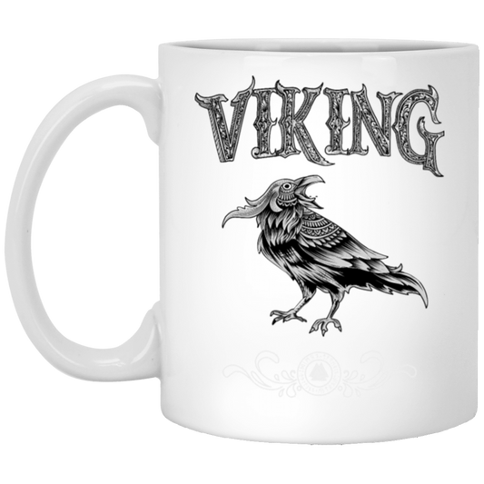 Viking Raven Bird Nordic Style Norseman Norse