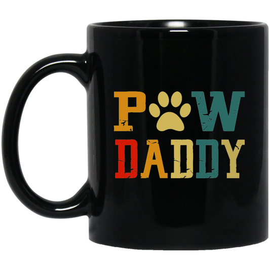 Vintage Grand Paw Dog Lover Grandpaw Grandpa Black Mug