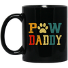 Vintage Grand Paw Dog Lover Grandpaw Grandpa Black Mug