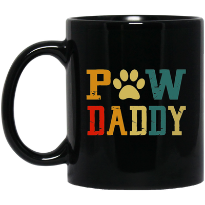 Vintage Grand Paw Dog Lover Grandpaw Grandpa Black Mug