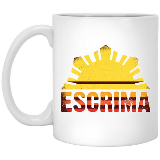 Retro Escrima Stick Filipino Martial Arts Arnis Kali Arnis Stick Sporty Arnis Lover White Mug