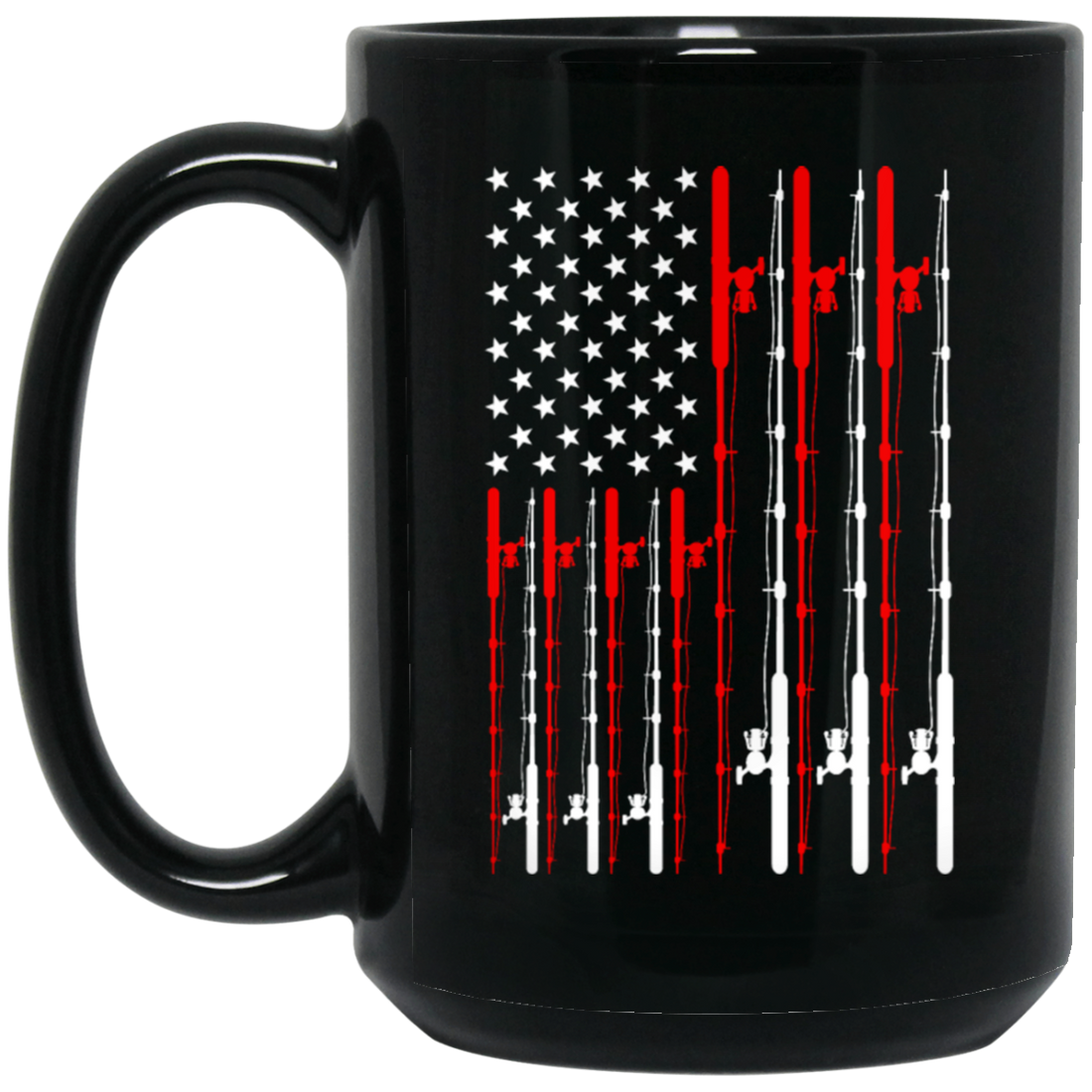 Fishing Hook Gift, Fishing Rod US Flag