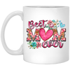 Love My Mom, Best Mom Ever Gift, Mom Lover Gift, Flower Love Gift, Flower Mom Lover White Mug