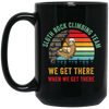 Funny Rock Climbing, Retro Rock Climber Gift Black Mug